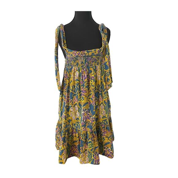 Cleobella Violette Mini Dress L Boho Off Shoulder Floral Sold At Free People - Picture 3 of 9